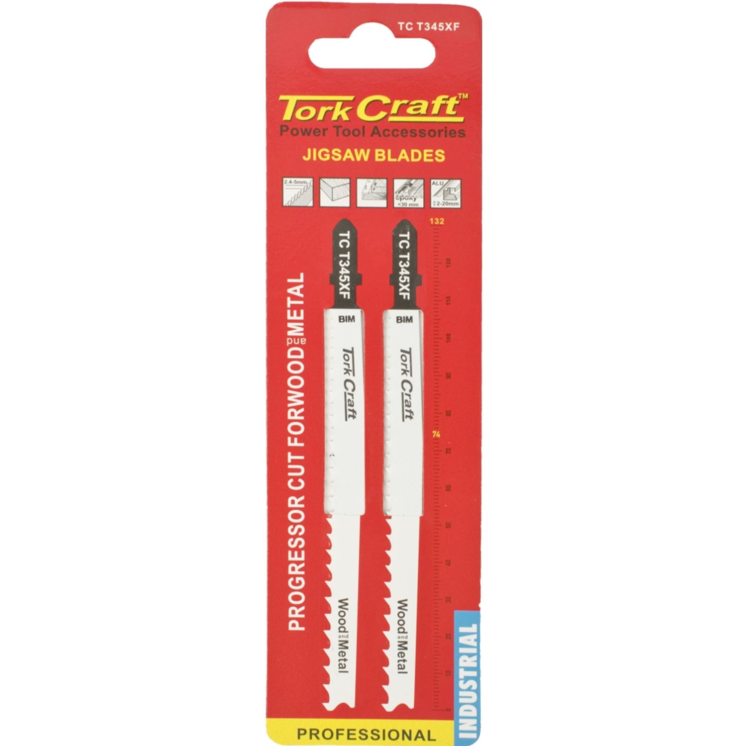 T-shank Jigsaw Blade For Metal/wood 2.4-5mm 5tpi 132mm 2pc